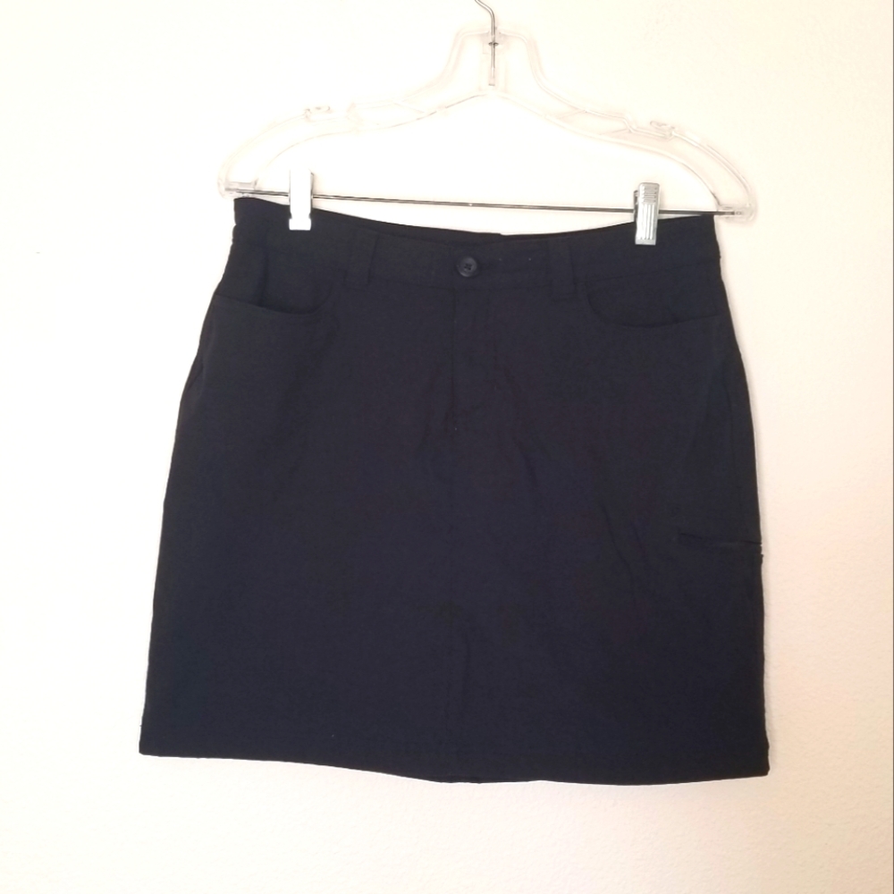 Eddie Bauer black nylon skort